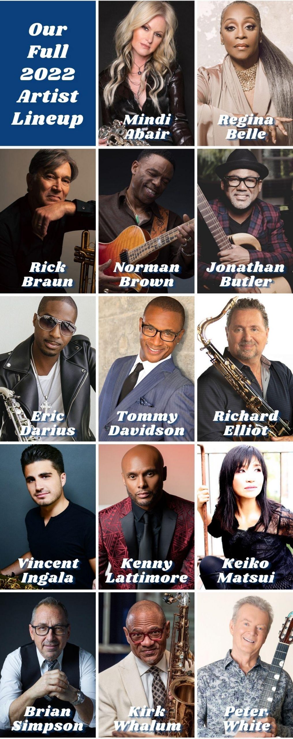 Dave Koz and Friends At Sea 2022 Featured Artists