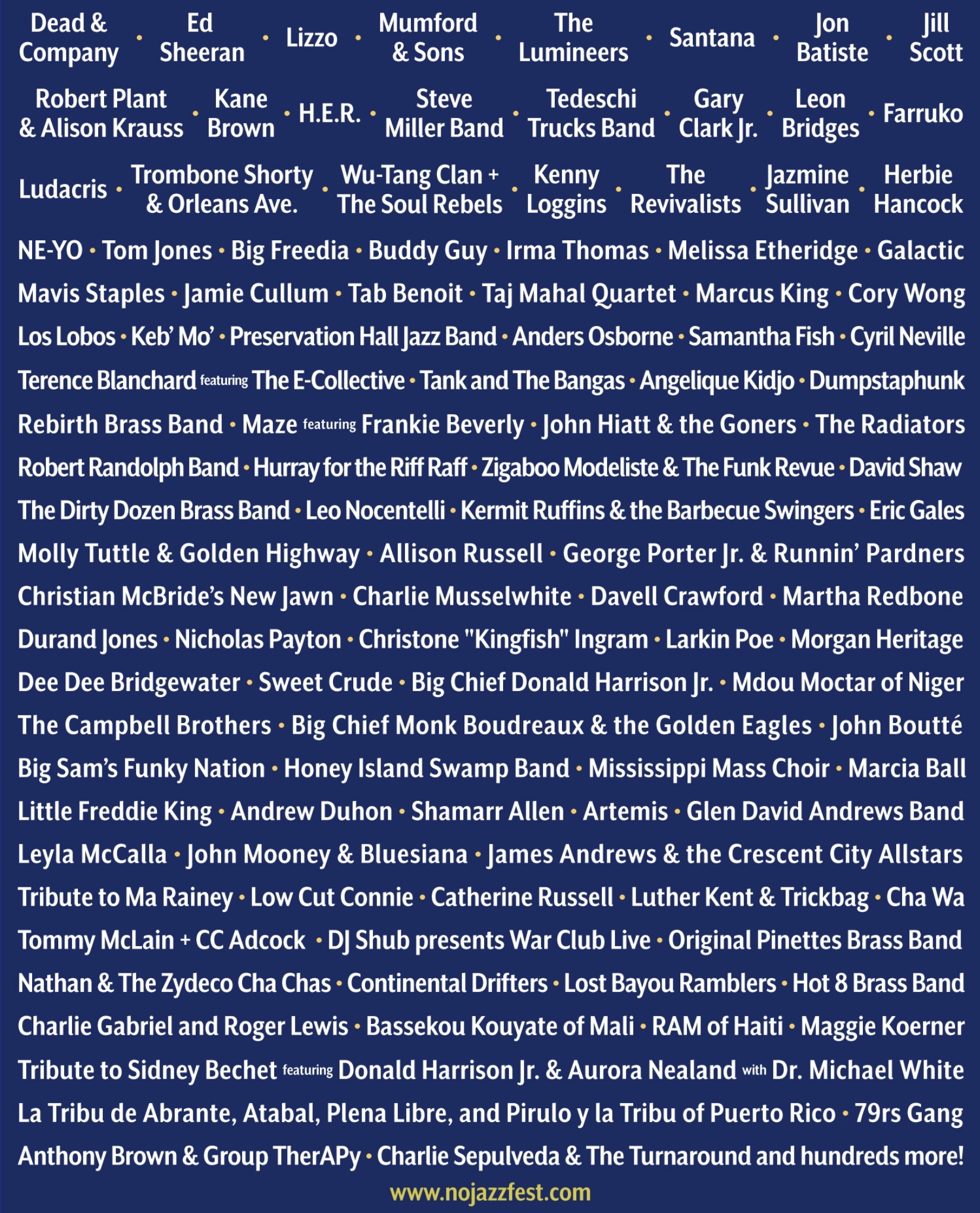 New Orleans Jazz & Heritage Festival 2023 Lineup
